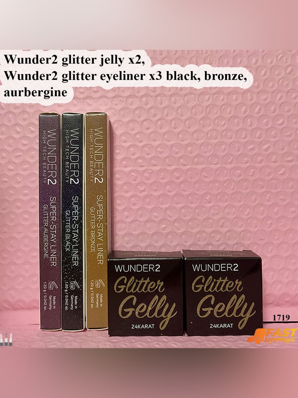 Bella Vita Wunder2 Glitter Gelly & Super-Stay Liners in Bronze, Black, Aubergine